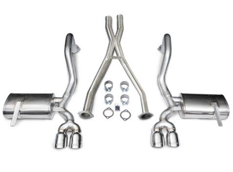 Chevrolet Corvette Performance Exhaust - Rear - CORSA Performance - Xtreme Cat-Back + XO - Polished - `97-`04